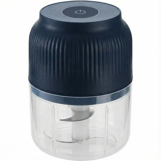 Cordless Compact Small Form PVC Portable USB Rechargeable Electric Mini Food Shredder, Lithium Battery Meat Grinder, Garlic Masher for Minced Meat, Onion Processing