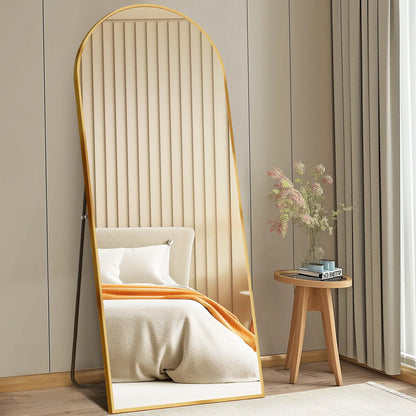 Premium Full-Length Floor Mirror with Versatile Hanging and Leaning Options, Enhanced Nano Glass Design for Home Decor