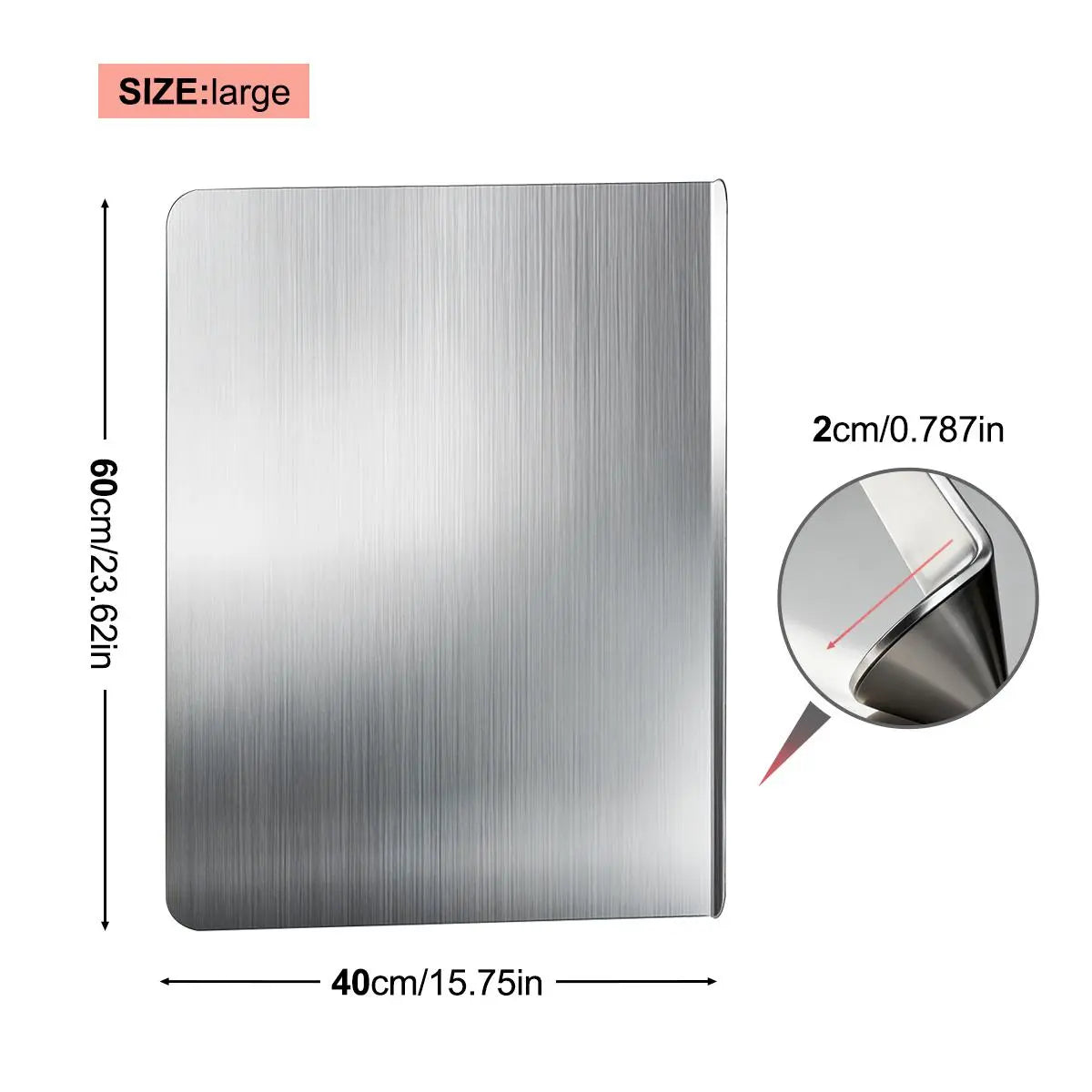 Stainless Steel Non-Slip Chopping Board for Kitchen Use - Essential Kitchen Accessory and Gadget