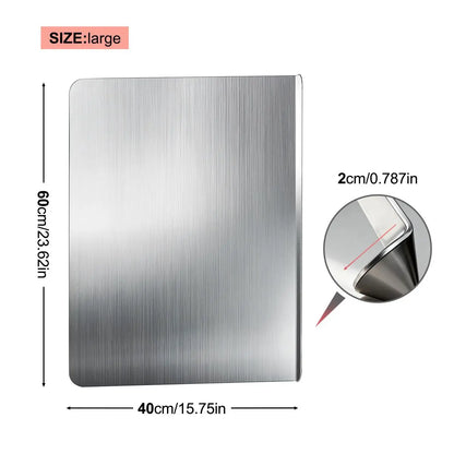 Stainless Steel Non-Slip Chopping Board for Kitchen Use - Essential Kitchen Accessory and Gadget
