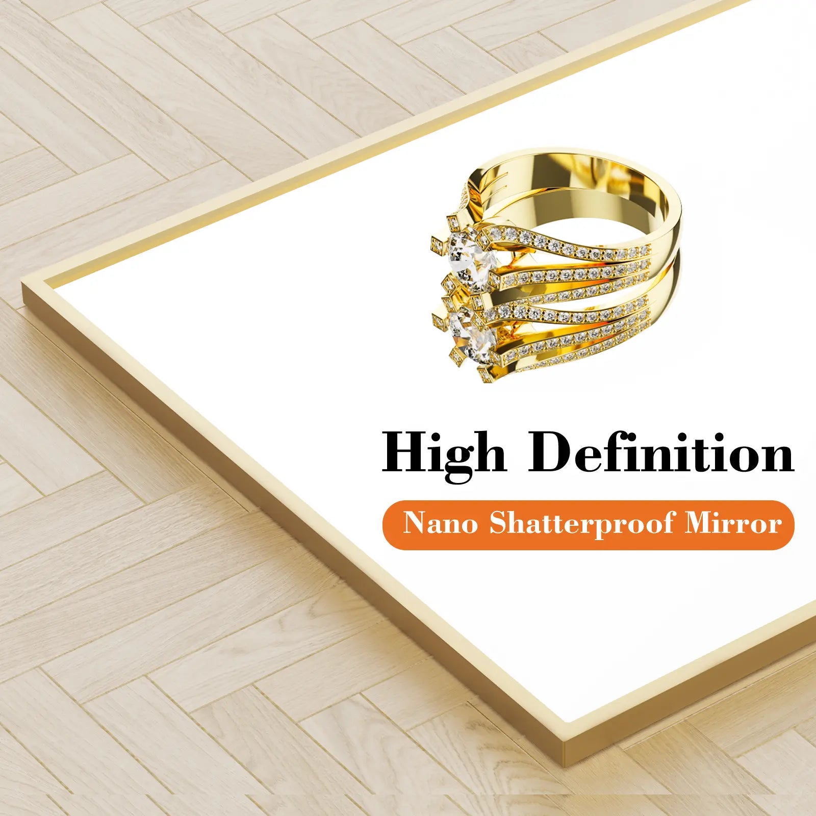 Premium Full-Length Floor Mirror with Versatile Hanging and Leaning Options, Enhanced Nano Glass Design for Home Decor