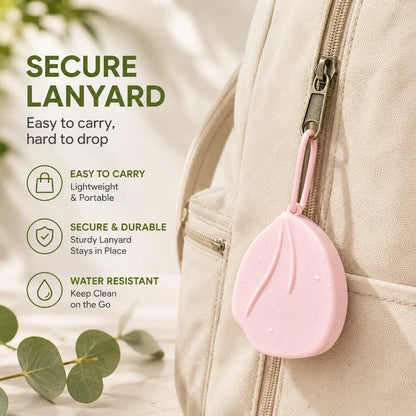 Cute Peach Shape Portable Soap Sheet Holder - Double Layer Travel Soap Paper Storage Case Soap