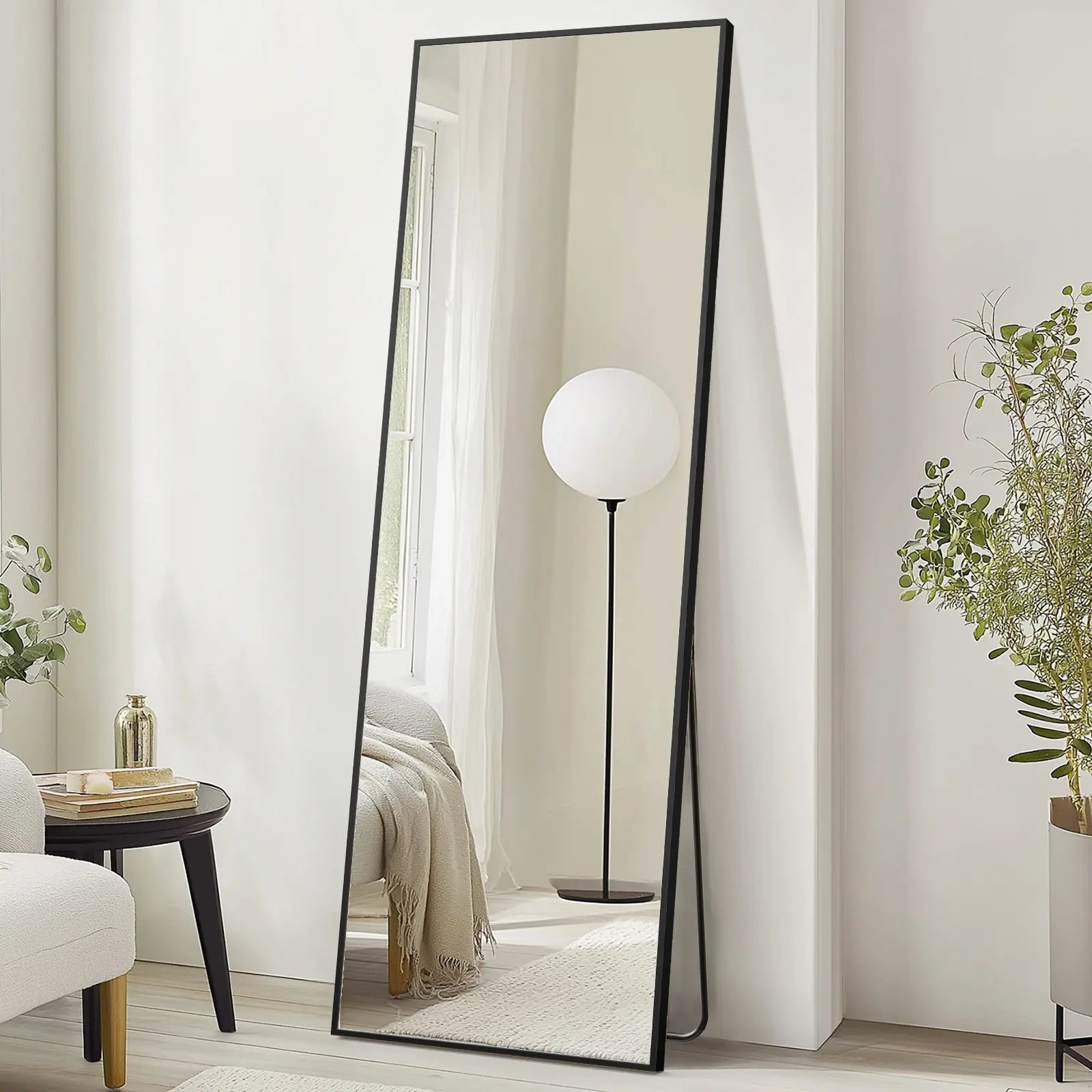 Premium Full-Length Floor Mirror with Versatile Hanging and Leaning Options, Enhanced Nano Glass Design for Home Decor