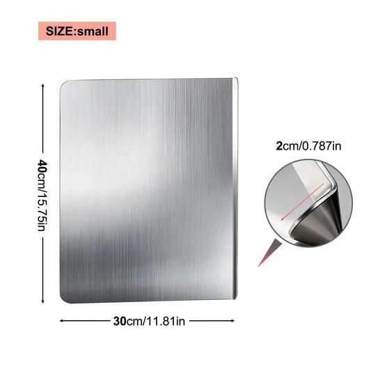 Stainless Steel Non-Slip Chopping Board for Kitchen Use - Essential Kitchen Accessory and Gadget