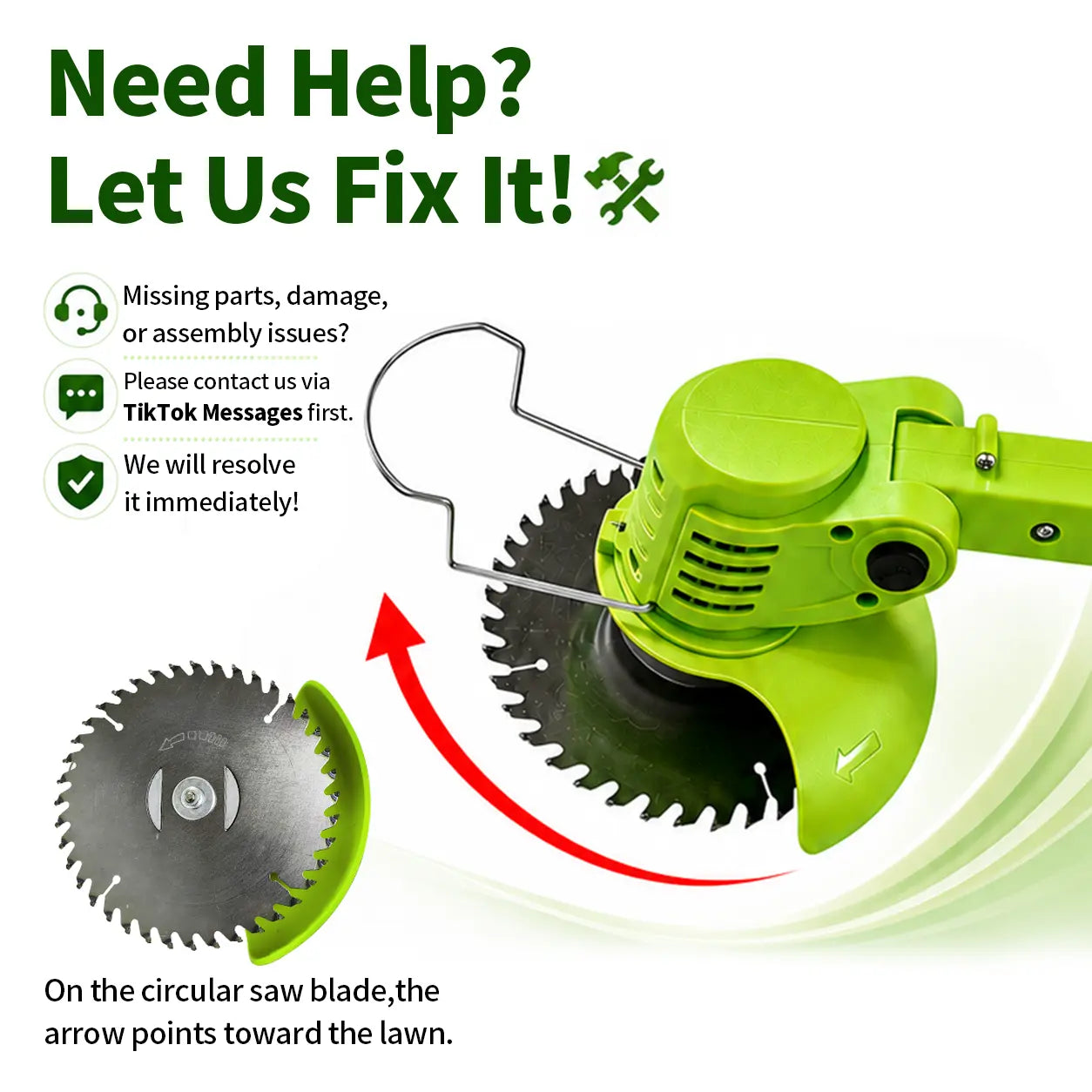 3-In-1 Cordless Weed Whacker with Adjustable Handle - Lightweight Electric Grass Trimmer, Multi-Blade System, Quiet Operation for Garden Lawn Maintenance