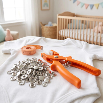 [Summerwins] Snap Button Kit with Pliers | No Sew Adjustable Metal Buttons for DIY Clothes, Hats & Bags