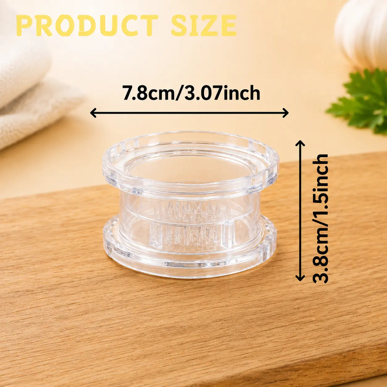 Manual Garlic Twister Mincer - Sturdy, Handy Food Prep Kitchen Utensil, Impact-Resistant Accessory for Garlic, Onion, Ginger