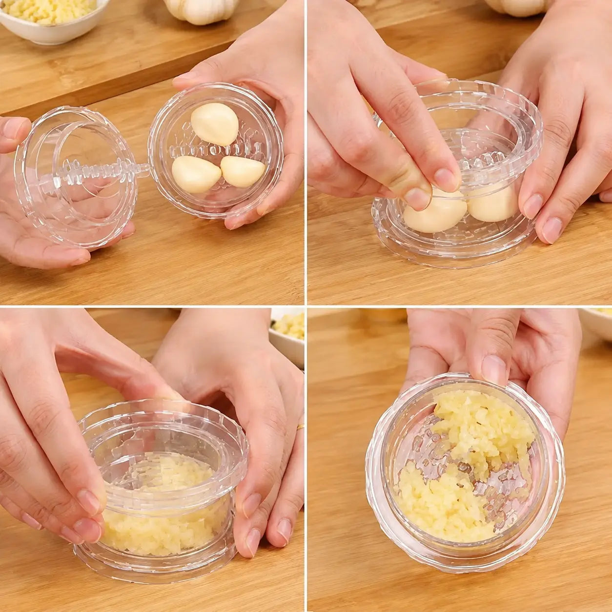 Manual Garlic Twister Mincer - Sturdy, Handy Food Prep Kitchen Utensil, Impact-Resistant Accessory for Garlic, Onion, Ginger