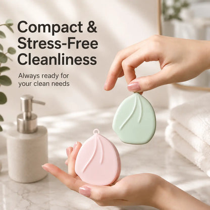 Cute Peach Shape Portable Soap Sheet Holder - Double Layer Travel Soap Paper Storage Case Soap