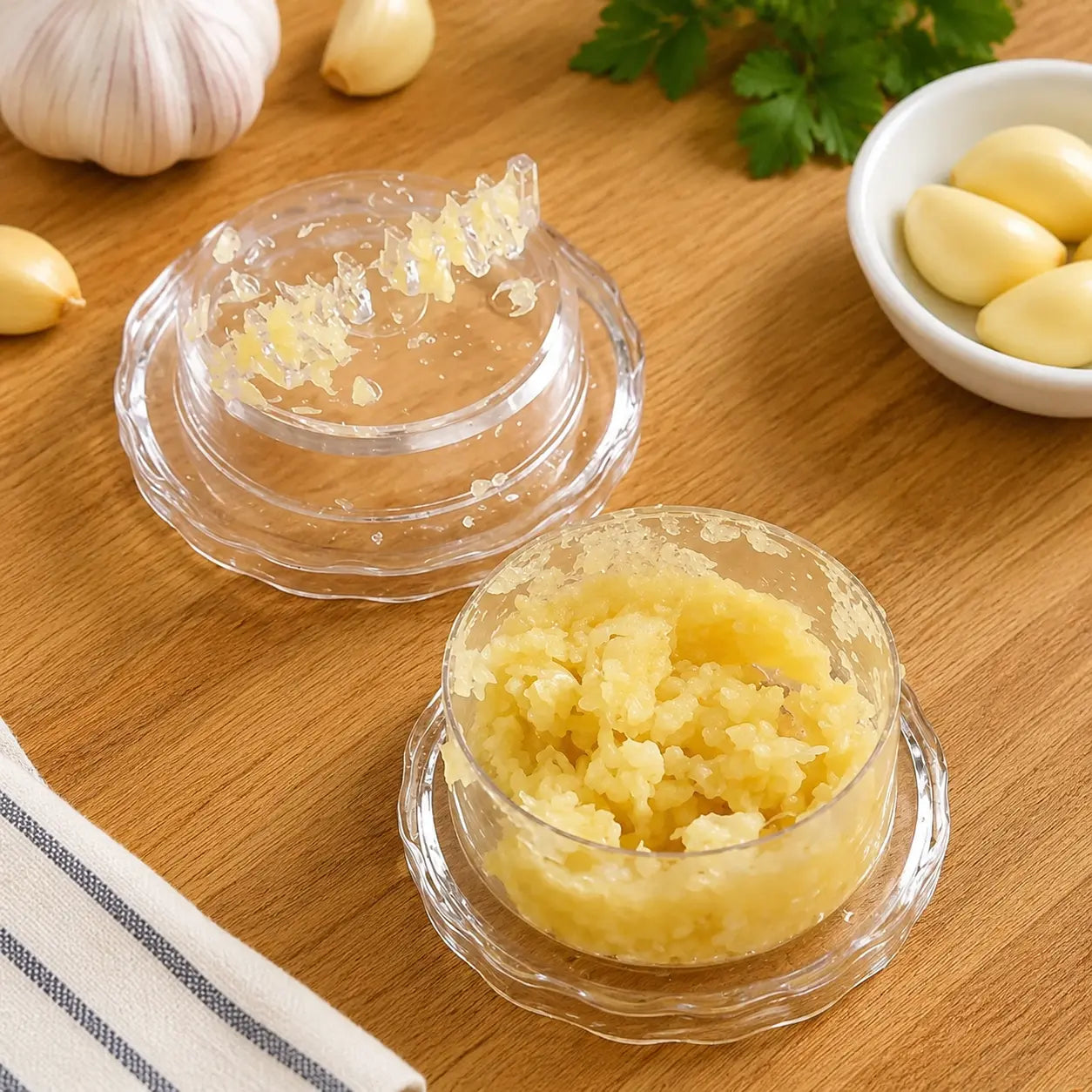 Manual Garlic Twister Mincer - Sturdy, Handy Food Prep Kitchen Utensil, Impact-Resistant Accessory for Garlic, Onion, Ginger
