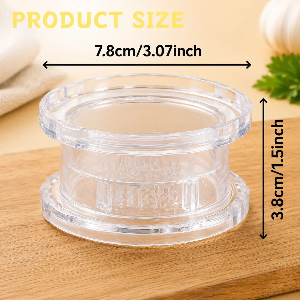 Manual Garlic Twister Mincer - Sturdy, Handy Food Prep Kitchen Utensil, Impact-Resistant Accessory for Garlic, Onion, Ginger