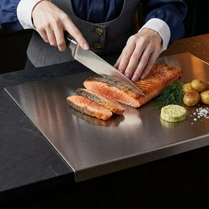 Stainless Steel Non-Slip Chopping Board for Kitchen Use - Essential Kitchen Accessory and Gadget