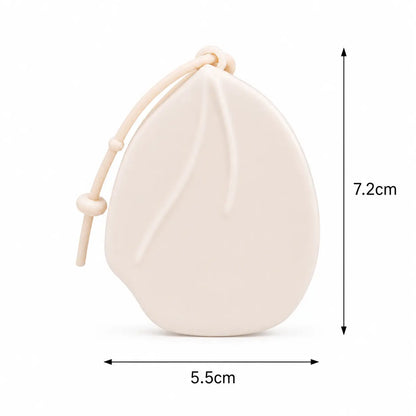 Cute Peach Shape Portable Soap Sheet Holder - Double Layer Travel Soap Paper Storage Case Soap