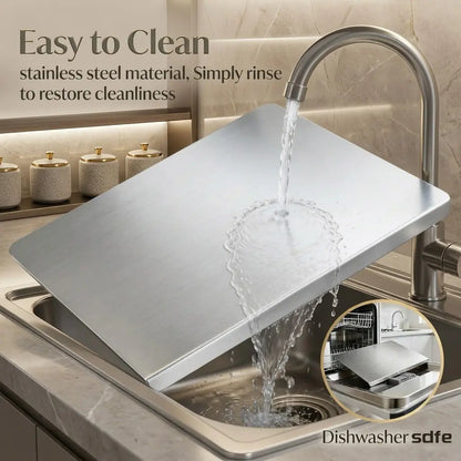 Stainless Steel Non-Slip Chopping Board for Kitchen Use - Essential Kitchen Accessory and Gadget