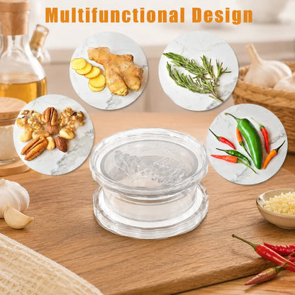 Manual Garlic Twister Mincer - Sturdy, Handy Food Prep Kitchen Utensil, Impact-Resistant Accessory for Garlic, Onion, Ginger