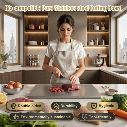 Stainless Steel Non-Slip Chopping Board for Kitchen Use - Essential Kitchen Accessory and Gadget