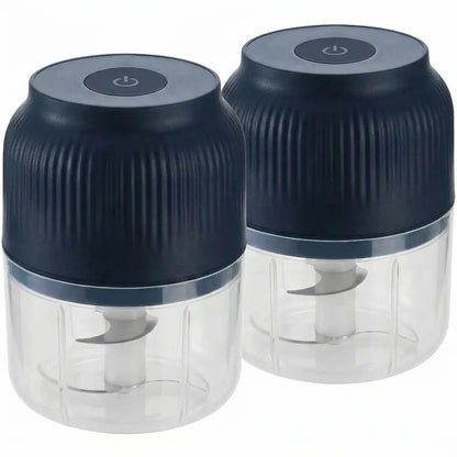 Cordless Compact Small Form PVC Portable USB Rechargeable Electric Mini Food Shredder, Lithium Battery Meat Grinder, Garlic Masher for Minced Meat, Onion Processing
