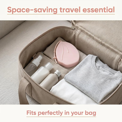 Cute Peach Shape Portable Soap Sheet Holder - Double Layer Travel Soap Paper Storage Case Soap