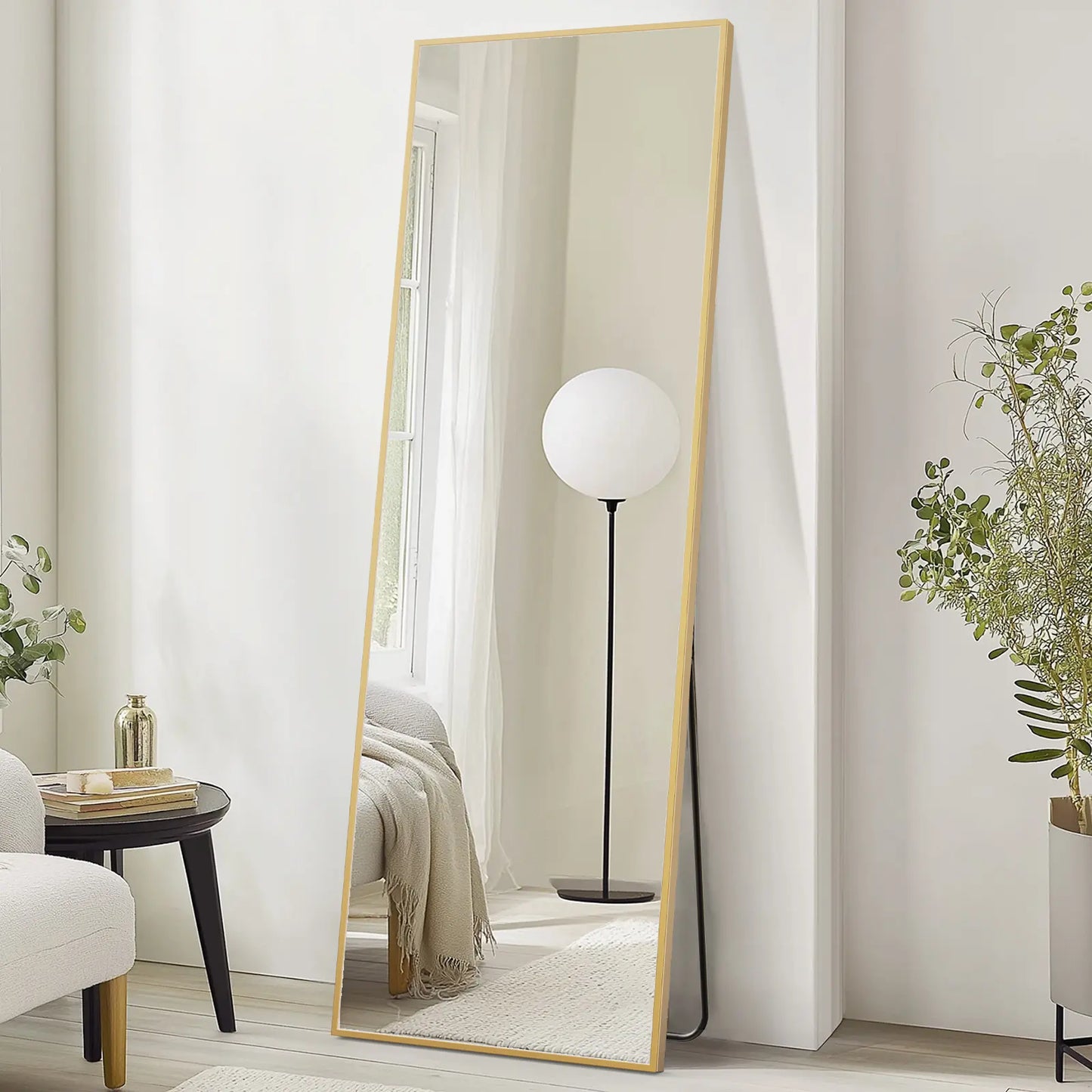Premium Full-Length Floor Mirror with Versatile Hanging and Leaning Options, Enhanced Nano Glass Design for Home Decor