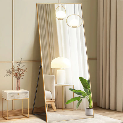 Premium Full-Length Floor Mirror with Versatile Hanging and Leaning Options, Enhanced Nano Glass Design for Home Decor